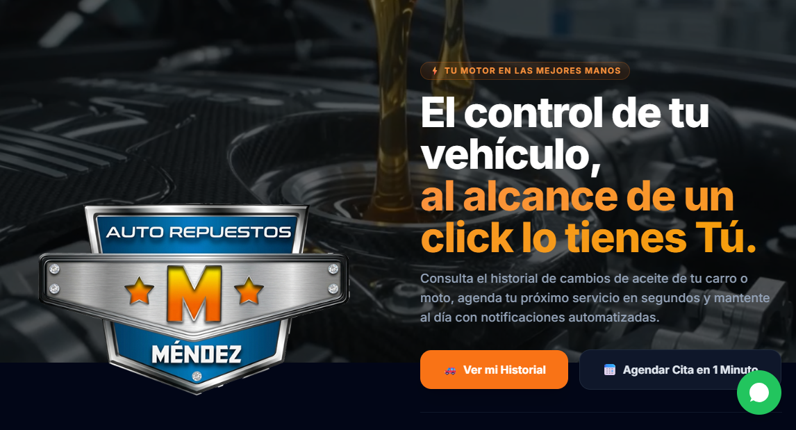Auto Repuestos Mendez, sistema de control
